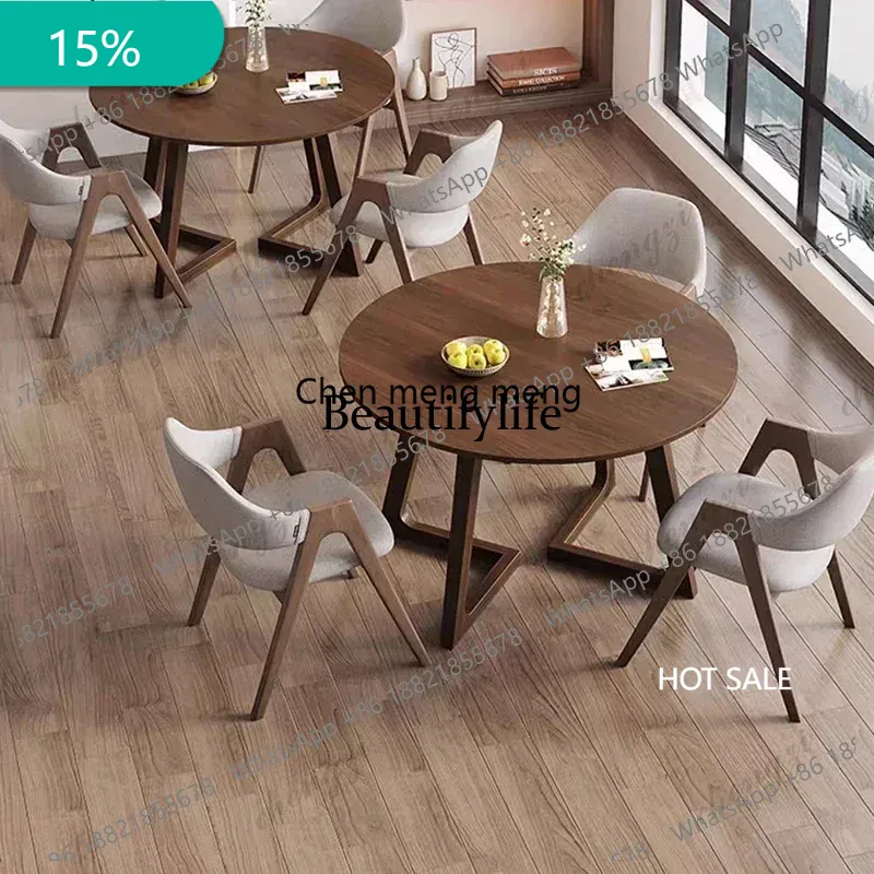 Gaming Console Table - โต๊ะรับประทานอาหารทรงกลม EE182 พร้อมเก้าอี้ร้านอาหาร โต๊ะไม้สไตล์โมเดิร์นหรูหรา โต๊ะเล่นเกม โต๊ะห้องนั่งเล่น