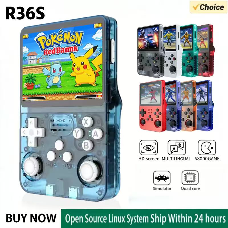 Gaming Console Mario - เครื่องเล่นเกมพกพา Linux System Open Source R36S
