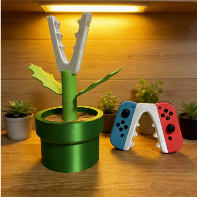 Gaming Console Table - โมเดลตกแต่งบ้าน Chomper Figurines ที่วางจอยเกมส์ ชั้นวางของตกแต่งโต๊ะคอมพิวเตอร์ ﻿