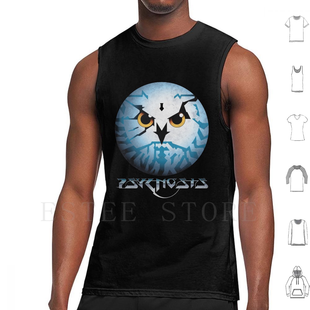 Gaming Console Logo - เสื้อกล้ามโลโก้วินเทจ Psygnosis เสื้อกั๊กสำหรับเล่นเกม วิดีโอเกม คอนโซล เรโทร