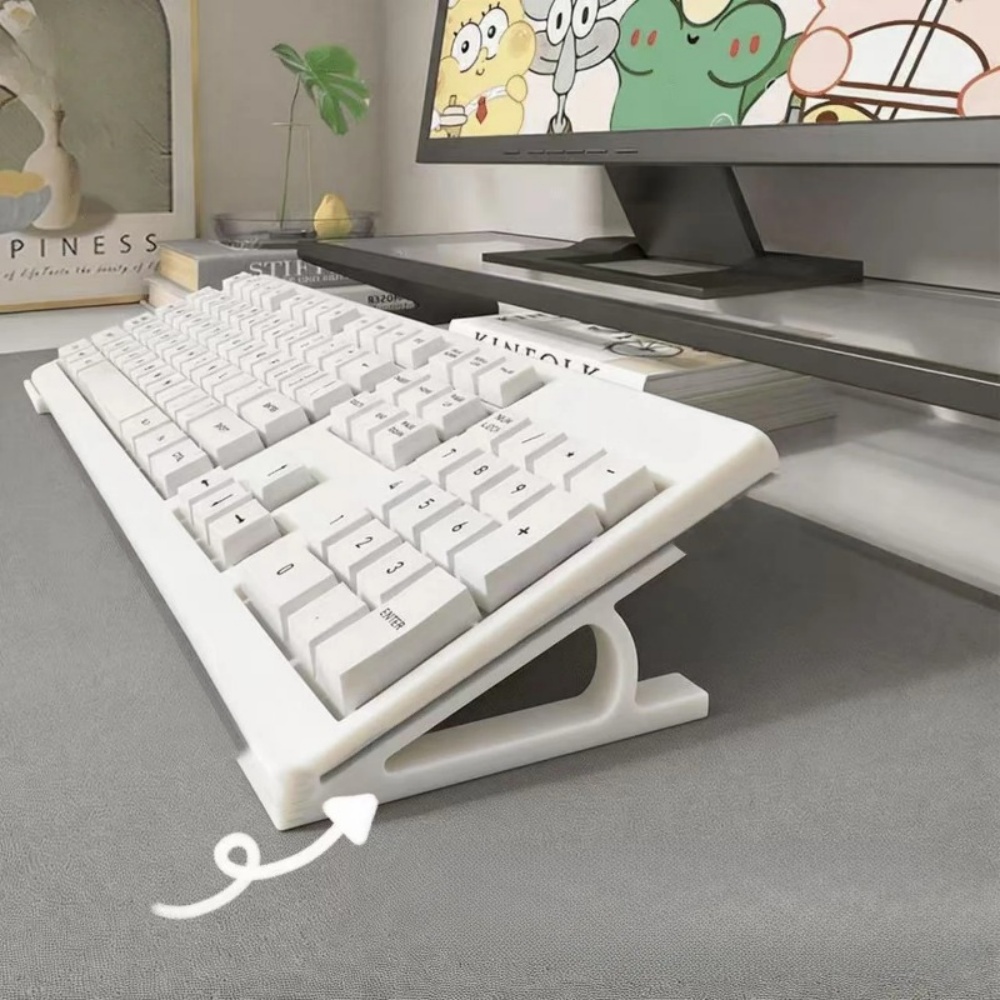 Gaming Console Keyboard - 2pc Ergonomic Keyboard Riser สำหรับการตั้งค่าการเล่นเกมในสำนักงาน ขาตั้งคีย์บอร์ด
