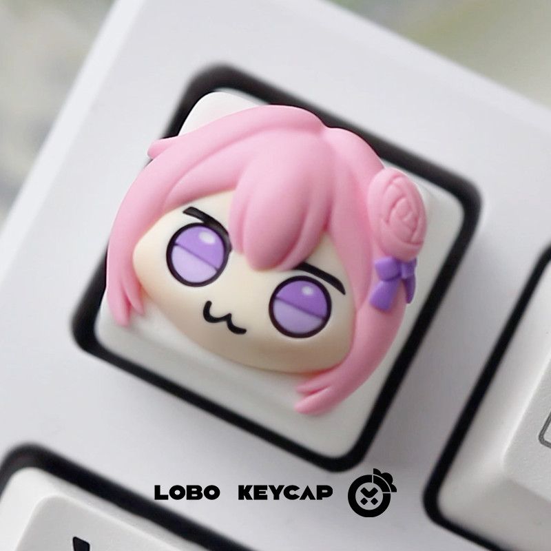 คีย์แคปเรซิ่นลายสาวอนิเมะผมสีช - Gaming Console Keyboard บทวิจารณ์และราคา