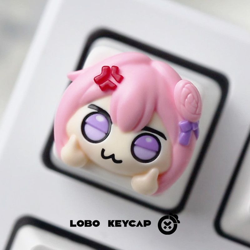 คีย์แคปเรซิ่นลายสาวอนิเมะผมสีช - Gaming Console Keyboard บทวิจารณ์และราคา