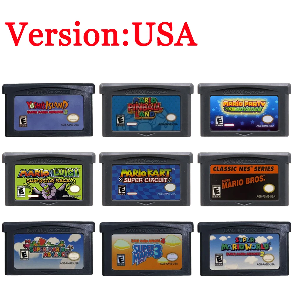 GBA เกมคาร์ทริดจ์ 32 บิตคอนโซล - Gaming Console Mario บทวิจารณ์และราคา