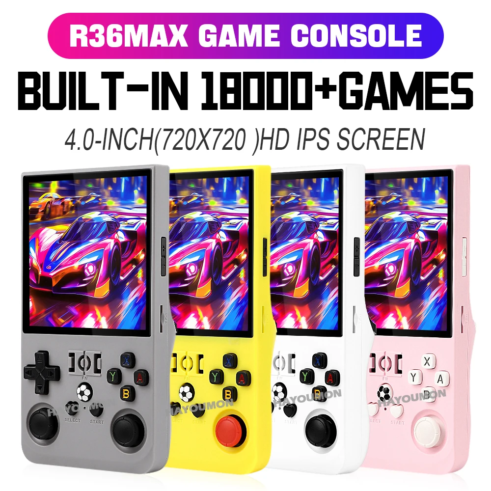 R36 Maxสีเทามือถือสําหรับเล่นเ - Gaming Console R36 Max บทวิจารณ์และราคา
