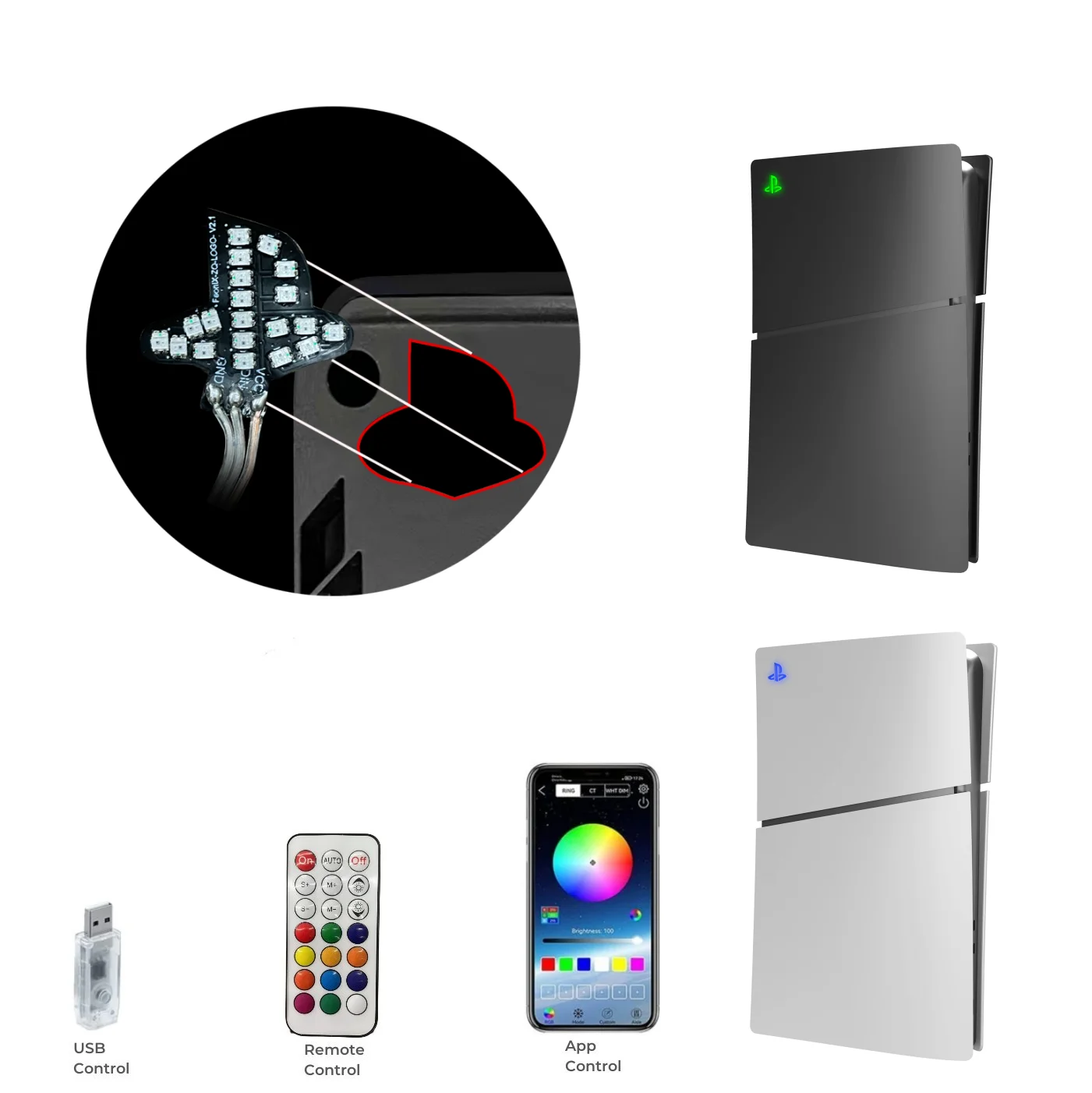 ไฟ RGB สร้างบรรยากาศพร้อมซิงค์ - Gaming Console Logo บทวิจารณ์และราคา